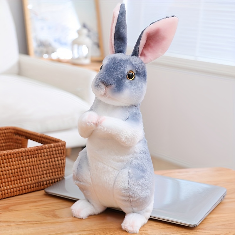 popular lifelike plush rabbit toys realistic cute Temu Canada