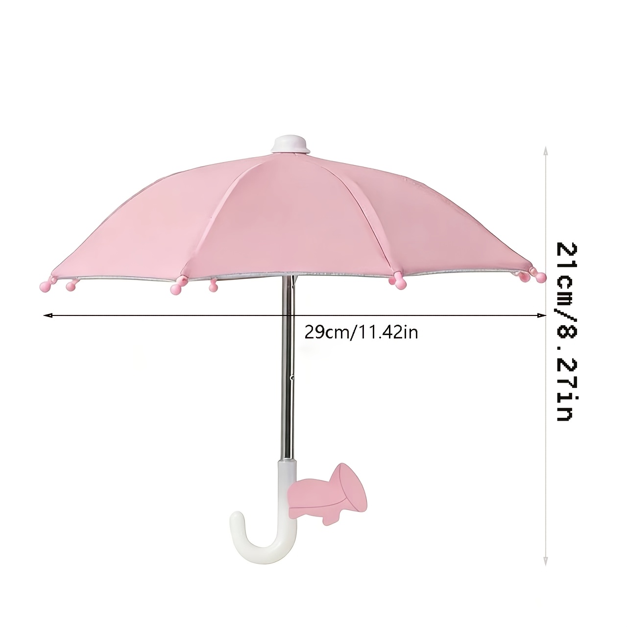 1 Set (Umbrella *1pc And Phone Suction Cup *1pc) New Arrival - Portable Phone Sunshade Folding Umbrella Designed Specifically for Phones, with Suction Cups, Suitable for Beaches, Camping, Photography And Videography