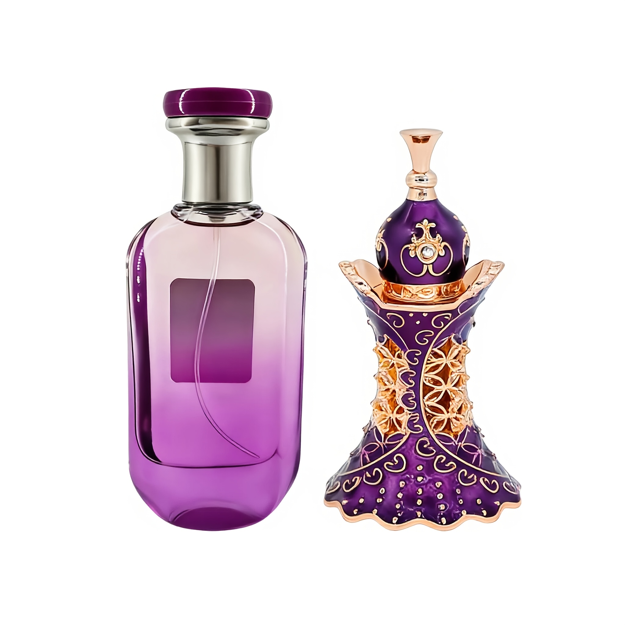 2 Sets Of Purple Perfume Essential Oil Set! 1 Bottle Of Gentle Floral Fragrance, 1 Bottle Of Mysterious , Long-lasting Fragrance Is For Gifts. Suitable For Personal Use Or As A Gift For Christmas /