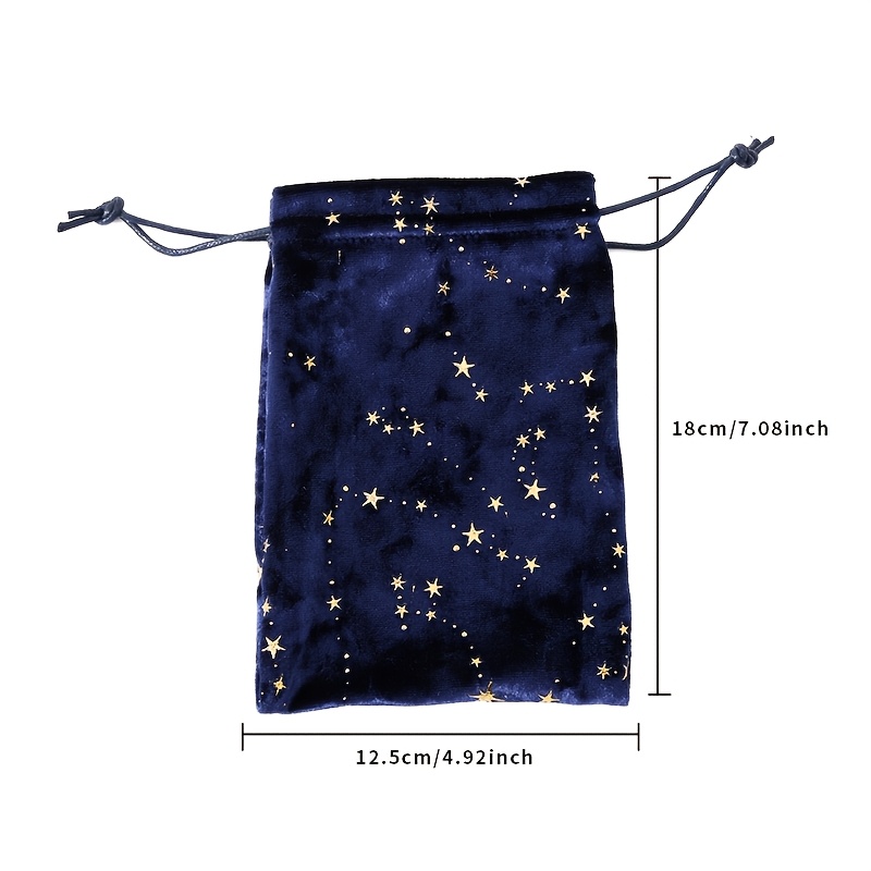 TEMU Cadeau pour elle/lui 1pc, Sac de rangement à cordon, Sac de rangement pour cartes, Sac de rangement pour pierres de cristal, de fleur étoilée,