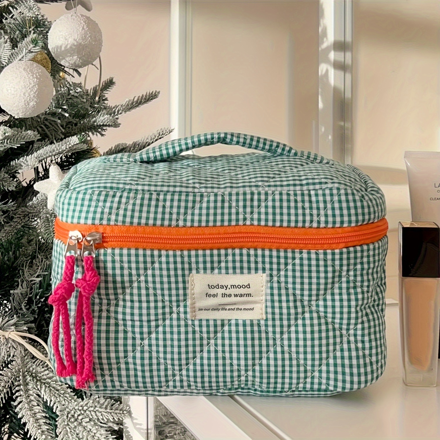 Makeup Bag Classic Retro Harajuku Large Capacity Compartment Toiletry Cosmetic Bag For S