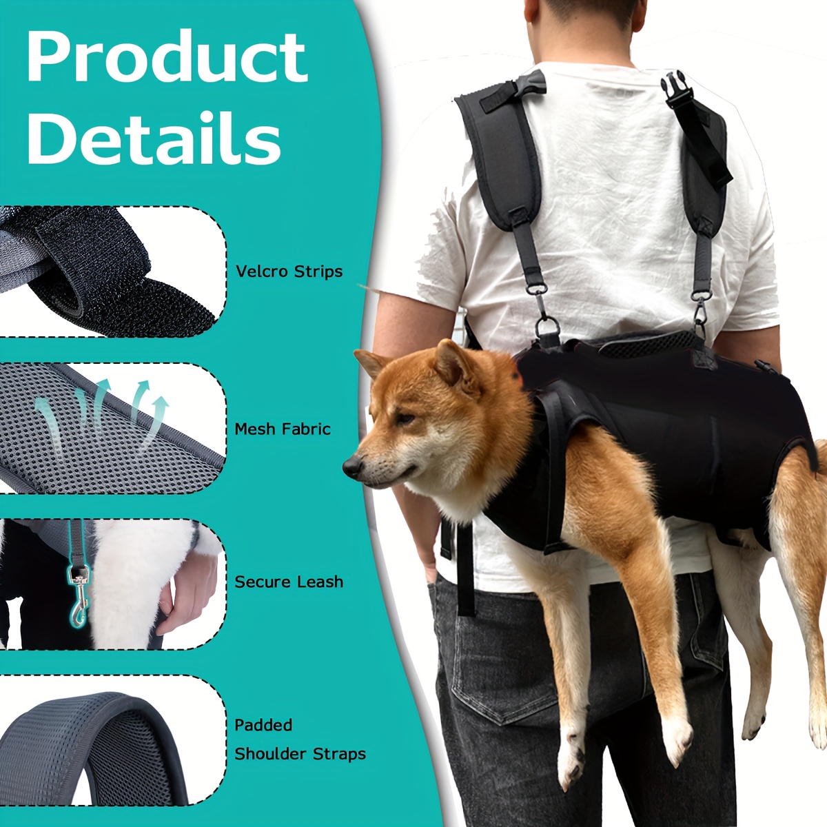 Dog Harness Motorcycle Dog Carrier For Large Dogs 1pc Adjustable