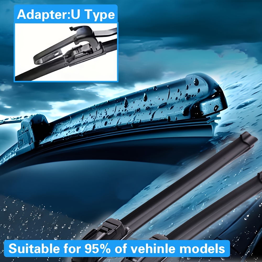 high definition silent advanced car wiper universal u hook blade durable replacement part enhancing visibility