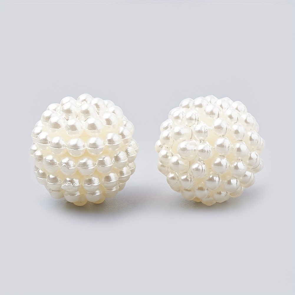 TEMU 200 pièces (Sac) & Perles - / Perles Rondes en Acrylique pour la Création de , Bracelets, Boucles d'Oreilles, Accessoires pour Cheveux - Perles