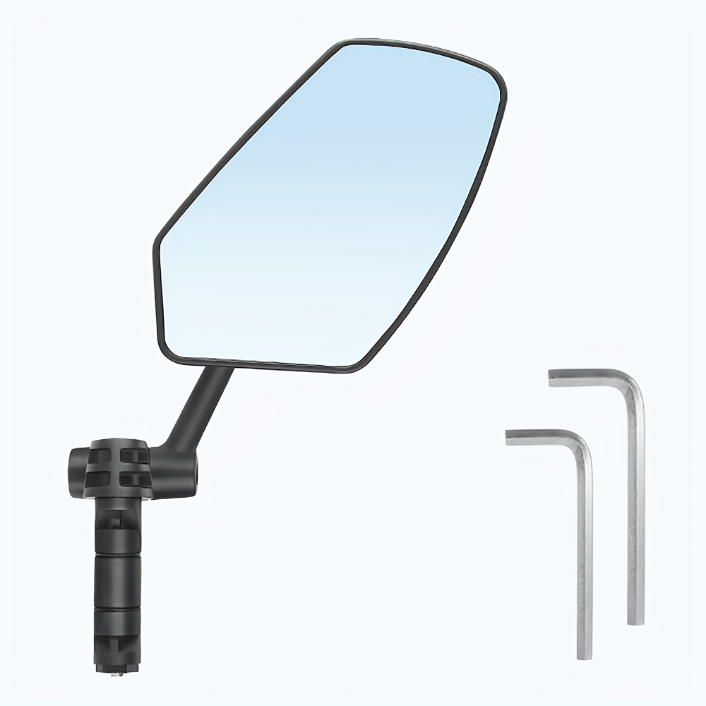 Image of Fit For Bike Rearview Mirror - 360° Adjustable Panoramic, Wide-angle Bike Mirror Suitable For Mountain//urban - Rear Visibility For , Compatible For ( Installation)