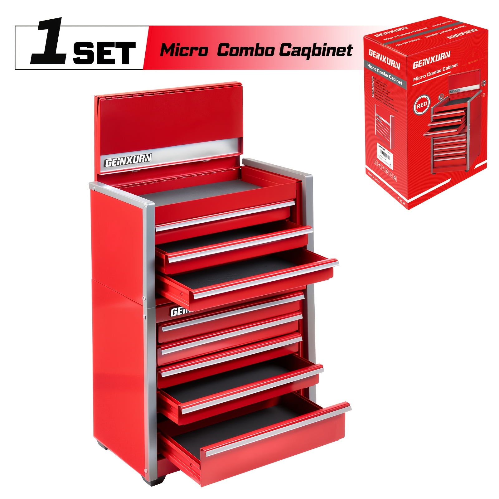 TEMU Geinxurn Automotive Repair Toolbox, In Red, Black, And Pink. Portable And Practical With Capacity, It Can Store Industrial Hand Tools, Jewelry,