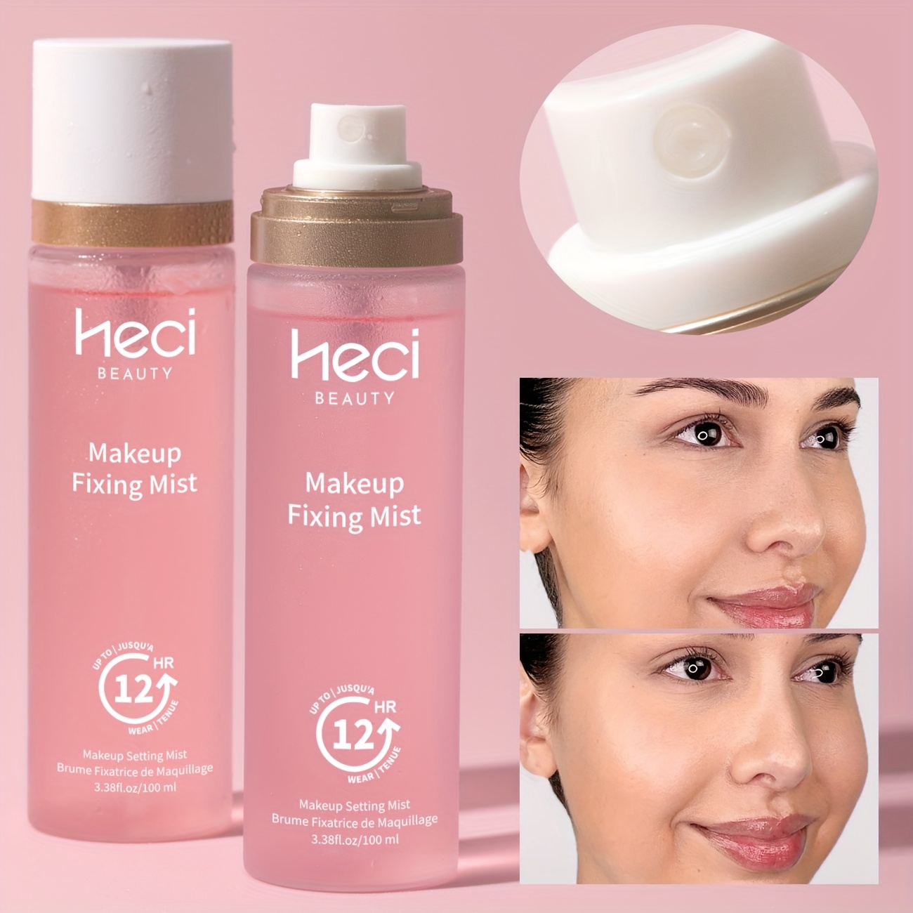 Image of 2pcs Of 200ml Setting Spray, With Hyaluronic Acid, Set Your Makeup And A , - Use And As A Stylish Valentine's Day Gift