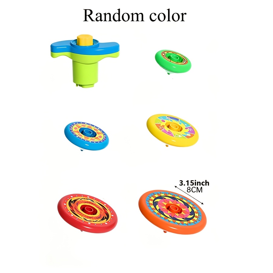 TEMU 5pcs Jouets éducatifs colorés à plusieurs couches rotatives, adaptés au jeu et aux batailles, jouets rotatifs empilables, adaptés aux enfants de