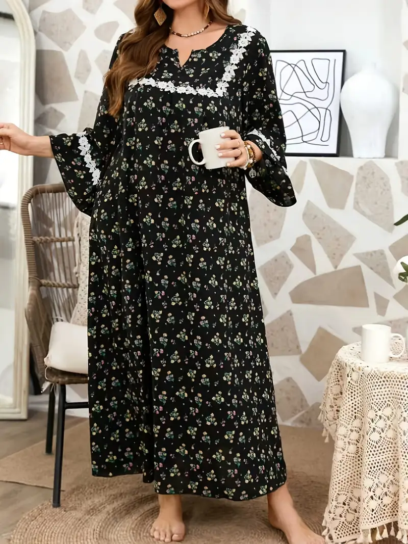 long sleeve winter night dress for women Levmjia Womens Winter Nightgown Long Sleeve Flannel Bow Princess Style Sleepwear Soft Warm Comfortable Night Dress For Home Relaxation Sleep, Women's,