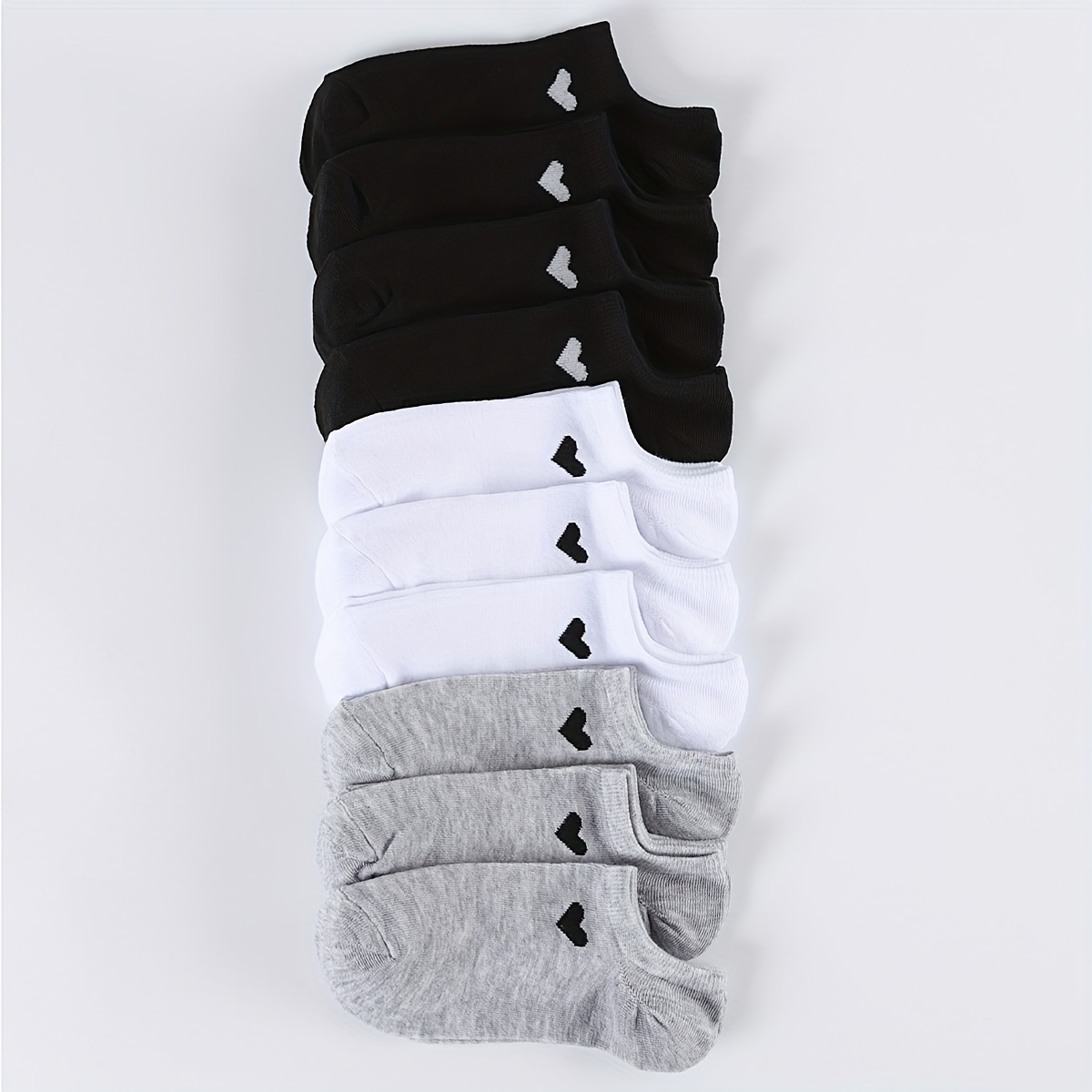 

6/10pcs Breathable Ankle Socks - Soft, Moisture-wicking & Comfortable For Casual Attire, Sports & Office - Versatile Solid Colors