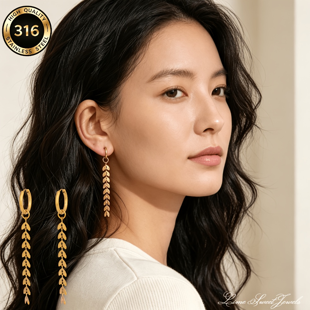 Gentle and Elegant Tassel Drop Long Ear Cuffs, Gift for Her