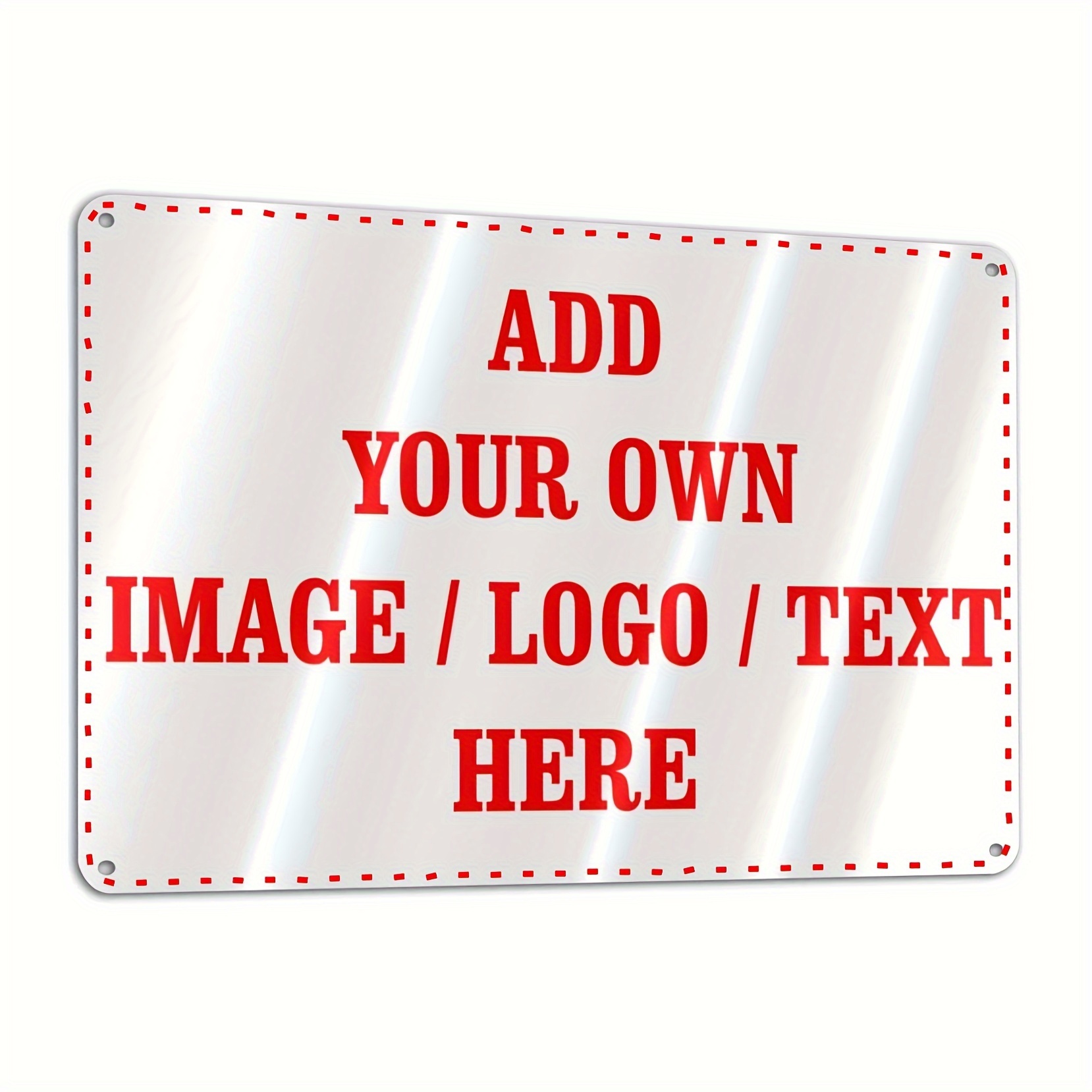 TEMU Custom Personalized Metal Sign - Add Your Own - Vintage Wall-mounted Plaque Suitable For Office, Home, Bar, Indoor/outdoor Use - Heavy-duty