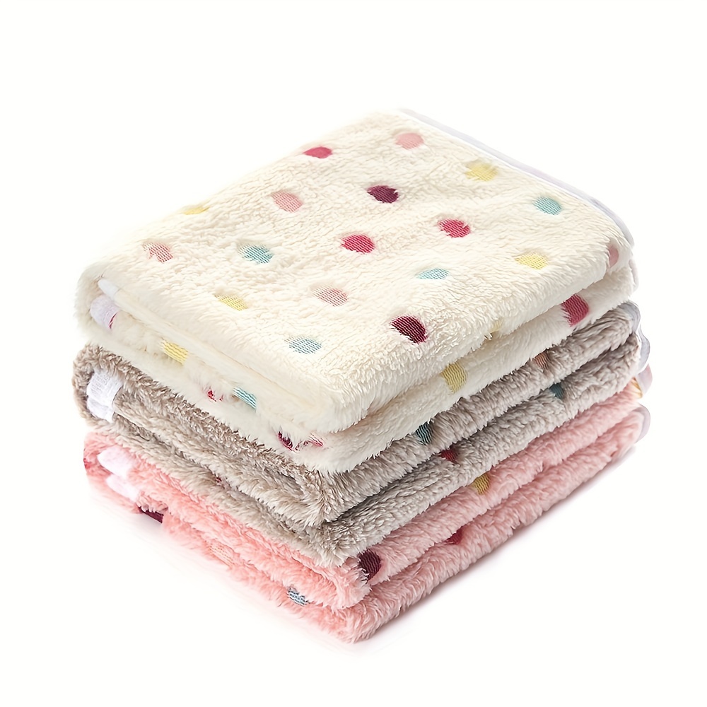 

3pcs Pet Blankets For Dogs And Cats, Coral Fleece And Flannel, With , Suitable For All