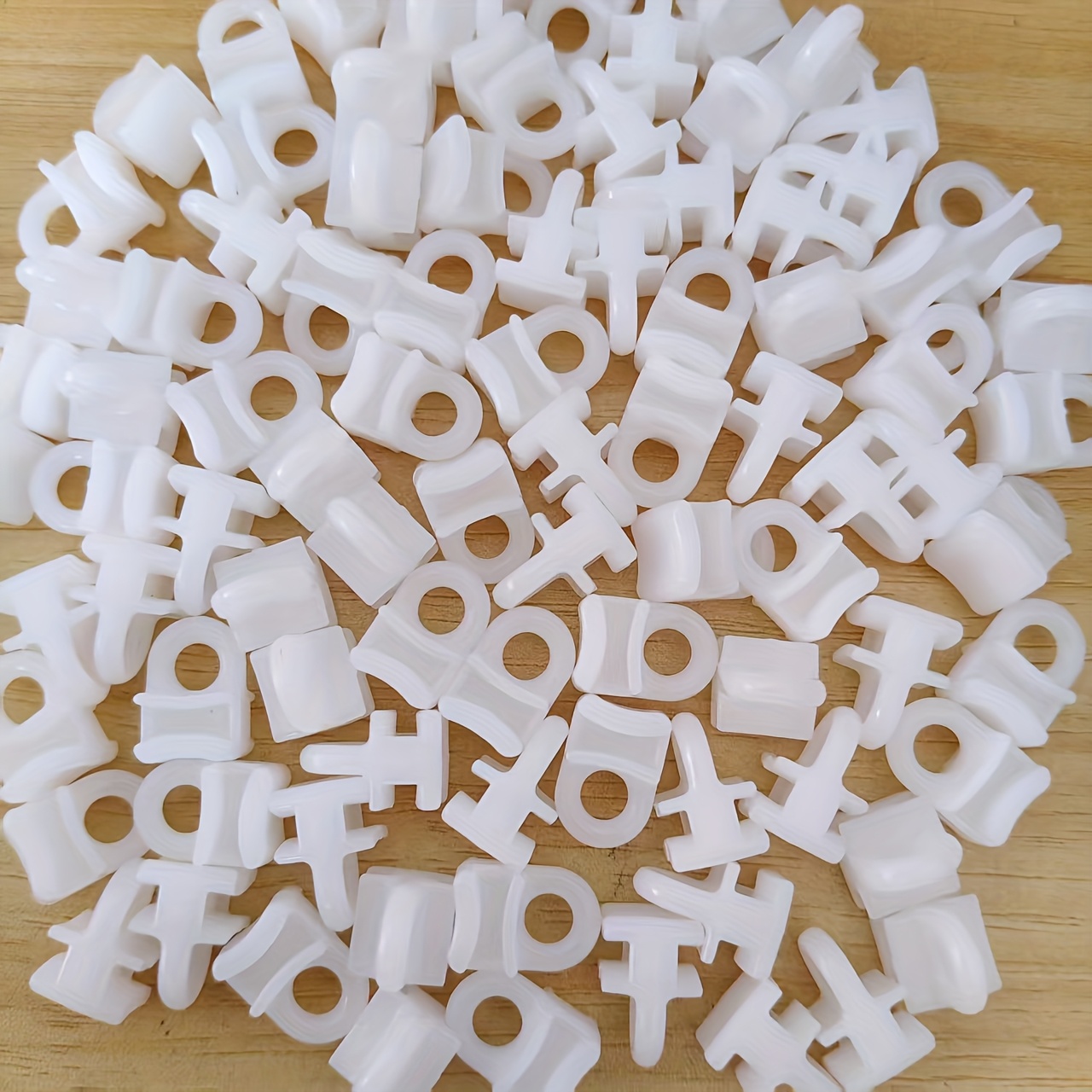 Duschvorhang-Haken & Gleiter Set – 50 Haken + 50 Gleiter, Edelstahl, Für Standard-Schienen