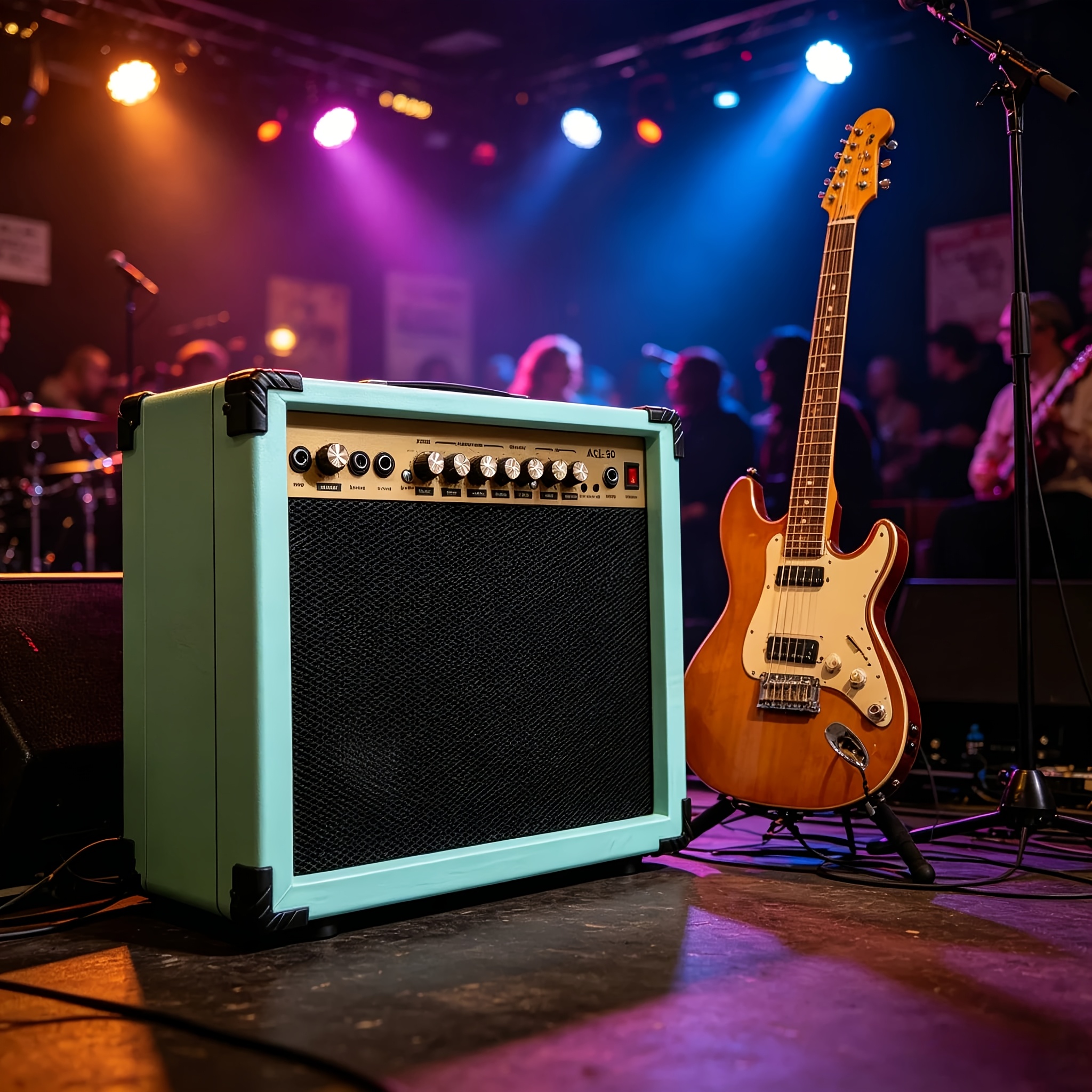 50W Guitar Combo Amplifier with 8.5-inch Speaker, Active/Passive... product image 7