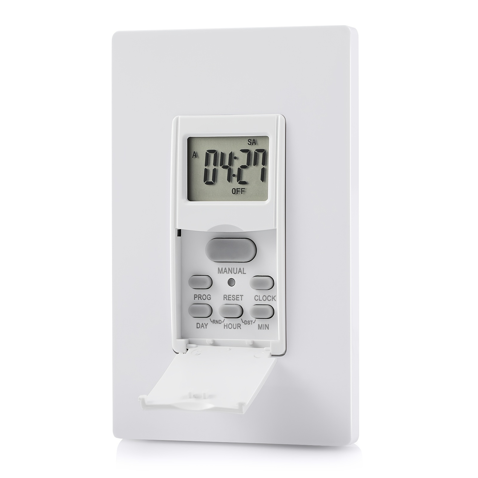 TEMU DEWENWILS Minuterie d'intérieur à enfiler pour éclairage, , 7 réglages , Mode DST RDM, Minuteur d'interrupteur numérique programmable pour