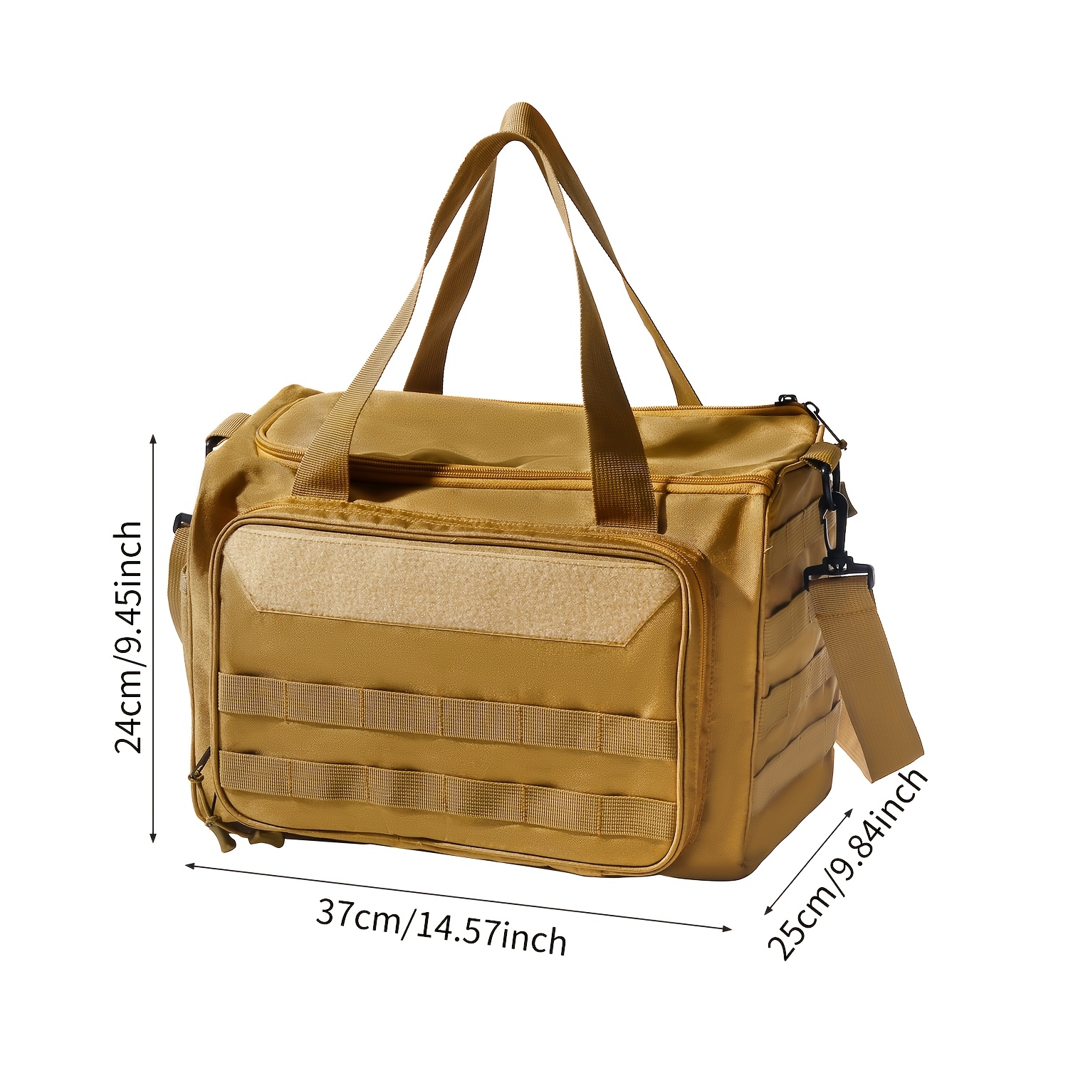 Molle System Schießstand-Tasche – 15x12x10 Zoll, Wasserabweisend, Mit Gepolsterten Fächern Für Waffen & Zubehör