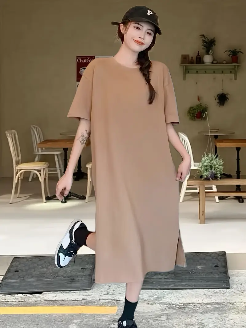 plus size womens long t shirt dress korean style loose - Temu United Arab Emirates plus size womens long t shirt dress korean style loose - Temu United Arab Emirates