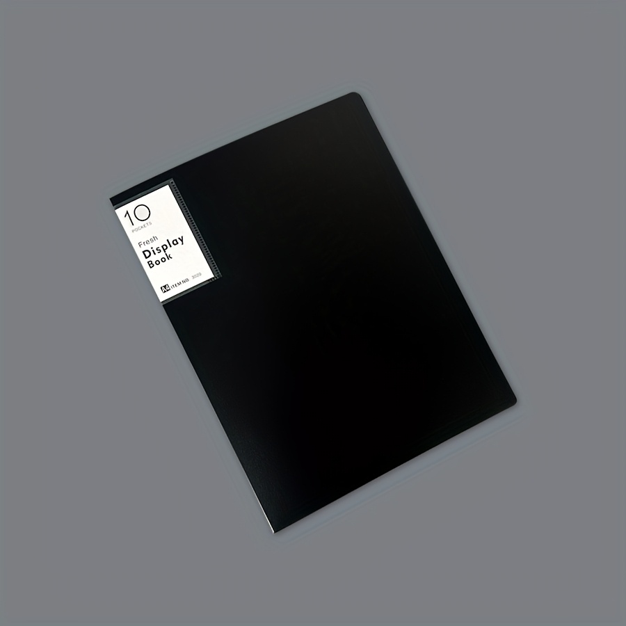 A4 Size Expandable Document Holders, 10/20/30/40/60 Pages, Black &amp; White, Office File Folders, PP Display Book Clips for Papers, Menus, Music Sheets, Meeting Notes, Student Study Review, Report Organizer