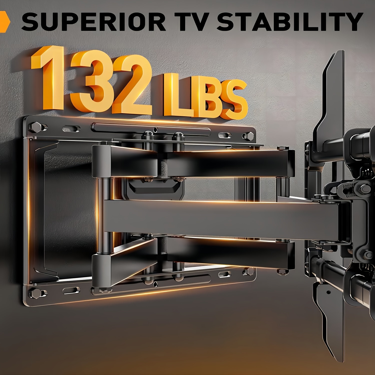 

Perlesmith 600x400 Six-arm Tv Mount For Most 42-84" Flat Curved Tvs, 132 Lbs Maximum Load Capacity, Swivel Adjustable Tv Mount, Vesa 600x400mm Maximum