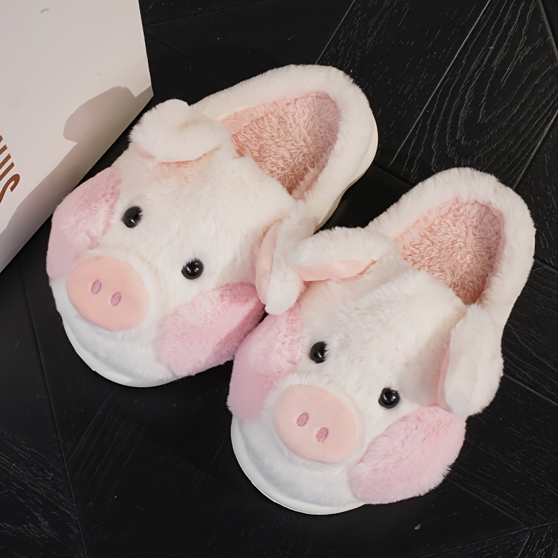chaussons adorables motif cochon femmes hommes doublure en Temu