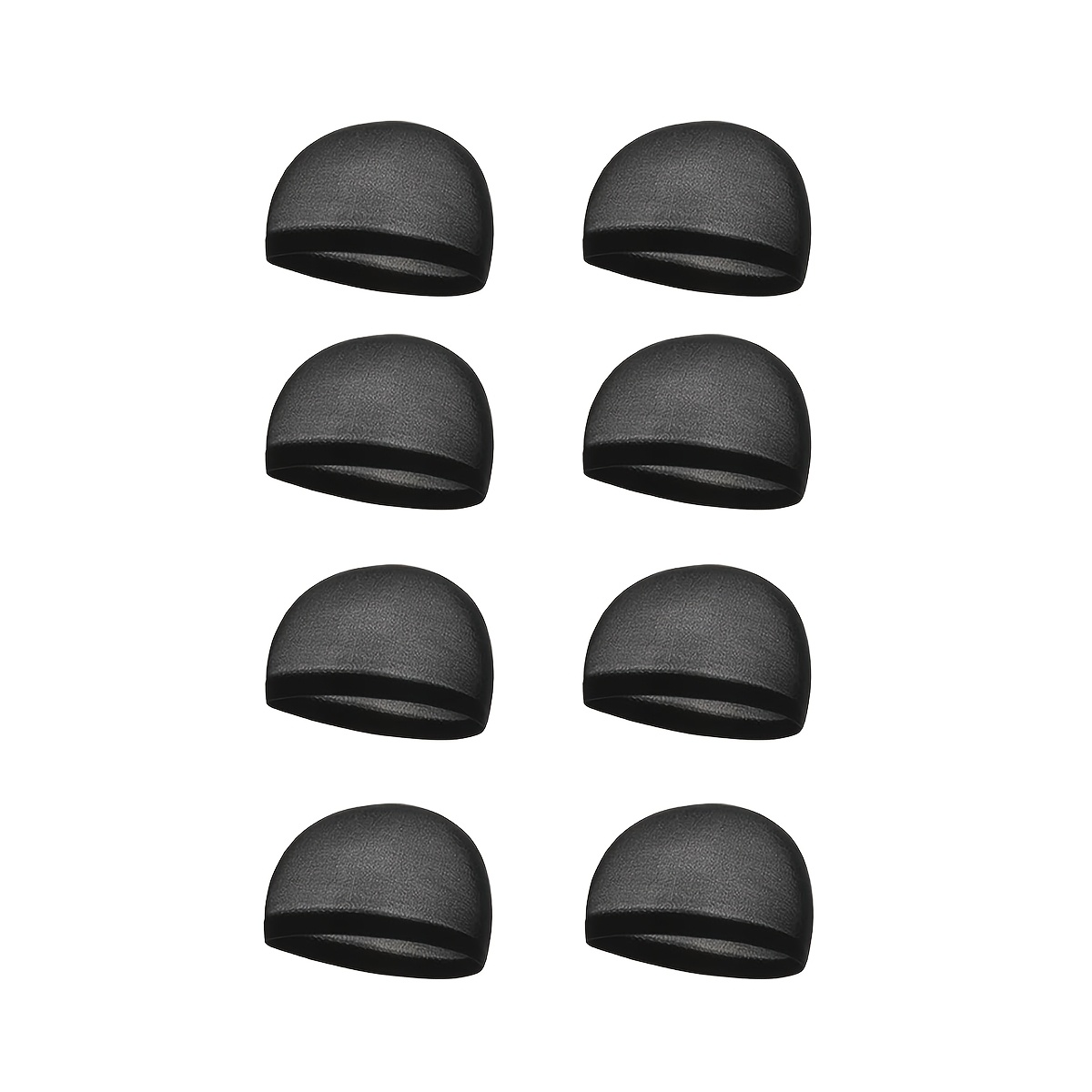 Image of 8pcs Breathable Sports Caps, Unisex, Stylish And Durable Hair Ties, Wig Net Caps Suitable For Braids And Twists