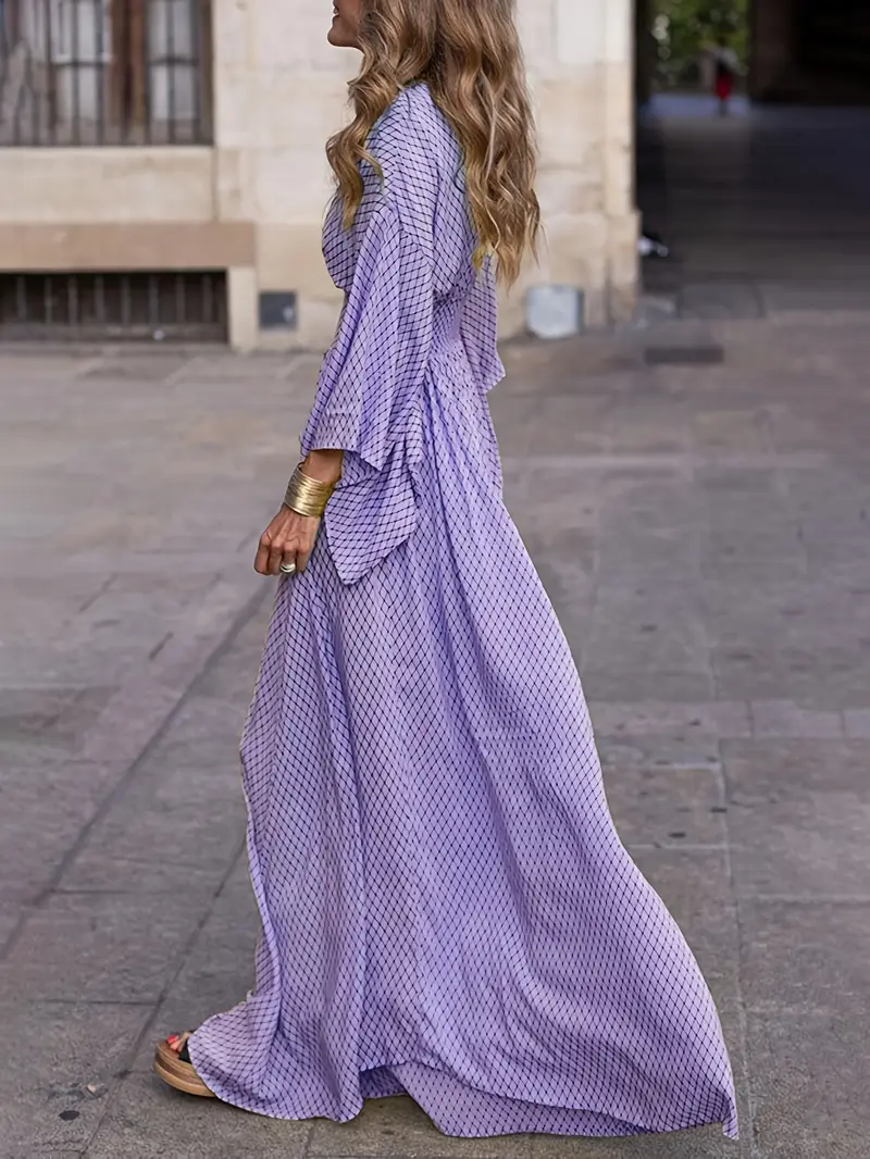 casual autumn dresses For Womens Winter Solid Color Crew Neck Long Sleeve Pockets Shirt Dress Sportwear Single Breasted TangDao Women's Autumn Dress V