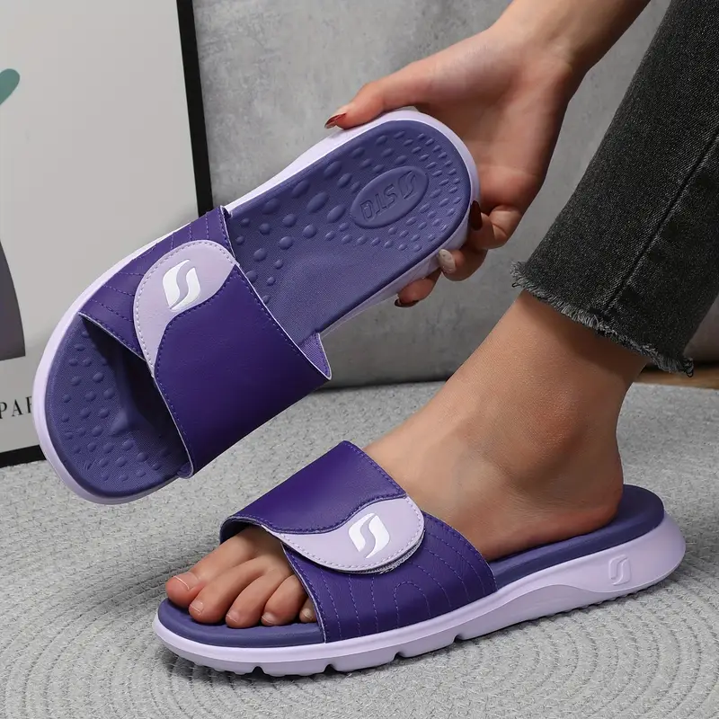 womens orthopedic slide sandals with adjustable hook and loop strap toe arch support shoes for casual wear beach and everyday use everyday footwear stylish fisherman footwear comfortable eva Product details 3