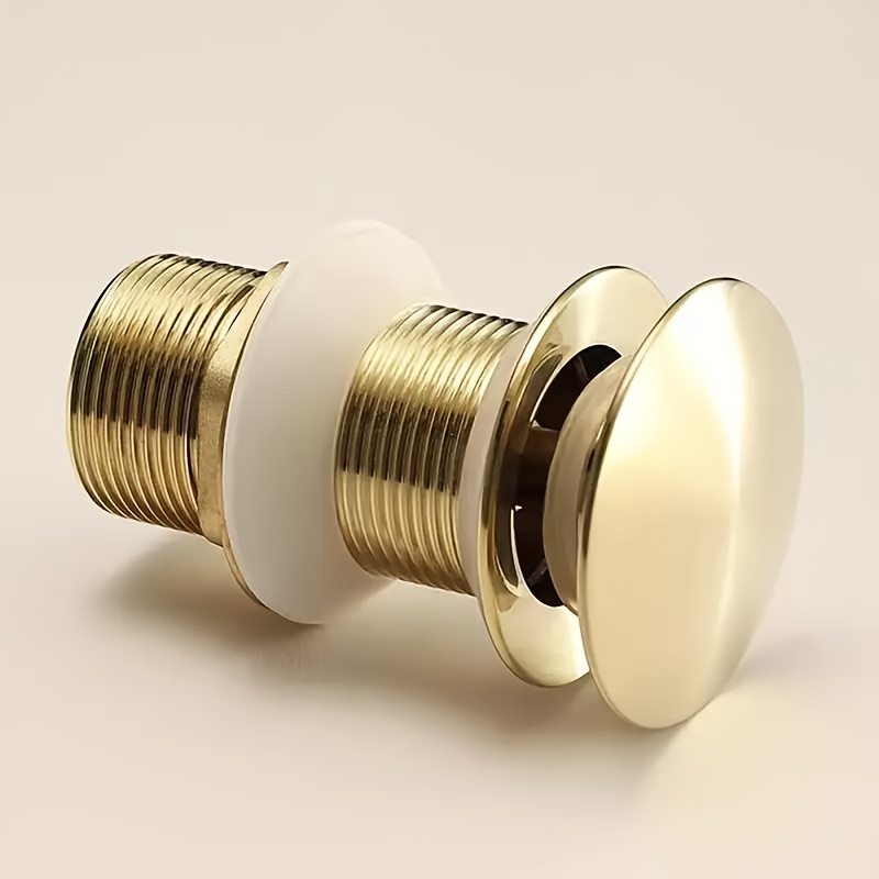 Stainless Steel Pop-Up Sink Drain Stopper with Painted Finish, Suitable for Bathroom and Kitchen Drains, Manual Operation, Matte Black, Golden Pull, Electroplated Silver, Available in Three Colors