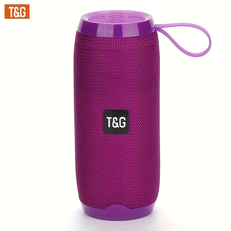 TEMU Tg106a Portable Wireless Speaker With Built-in Mic, Fm Radio, Usb/ Aux Input, Wireless, Tws Stereo Pairing, 10w , 1200mah Battery, Type-c