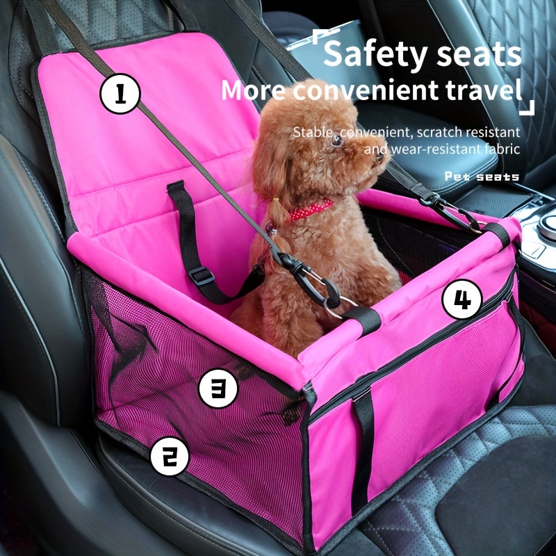 

Stylish & Safe Pet Car Seat For Small Dogs, Cats & Puppies - Durable Polyester Travel Bag