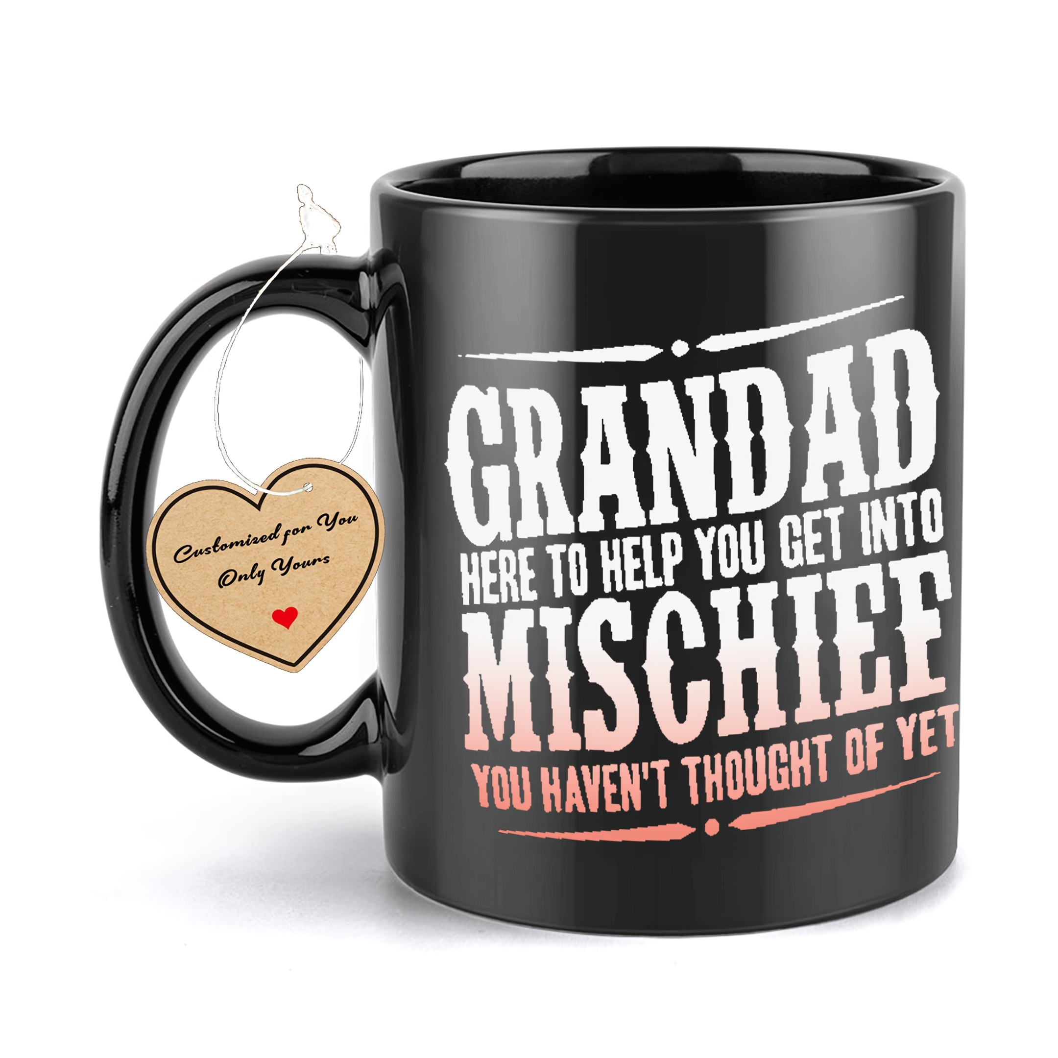 TEMU 1pc, Grandad, Ceramic Coffee Mug For Restaurant And Business, , Ideal Gift For , Gifts For Women, Mens Gifts, Perfect Christmas And Halloween