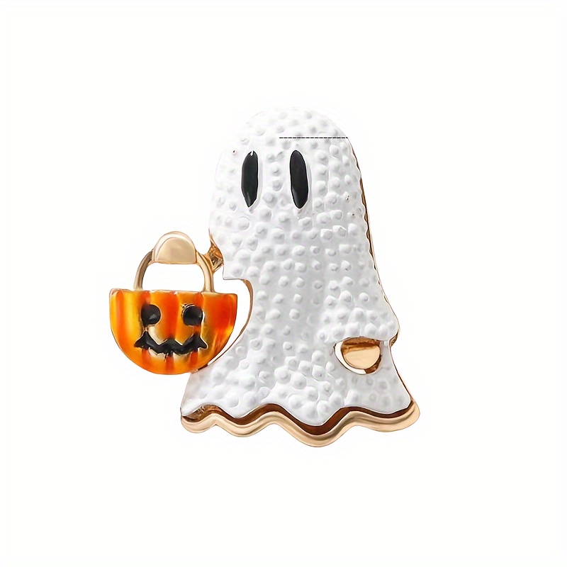 

Cute And Pumpkin Enamel Brooch Pin - Decorative Zinc Alloy Lapel Badge For Bags And Clothing, No Mosaic Jewelry Gift