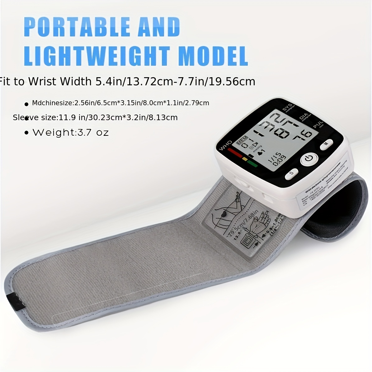   kun rechargeable digital wrist blood pressure monitor with voice broadcast large lcd display portable usb charging 198 reading memory storage adjustable cuff     for   monitoring blood pressure monitor wrist cuff automatic userfriendly design rechargeable device personal health     durable construction healthconscious individuals Product details 6