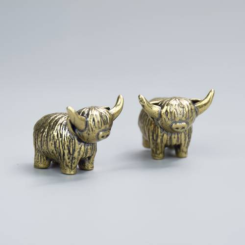 vintage brass miniature bull figurines solid brass decorative miniature ornaments for tea tables and room types no electricity required
