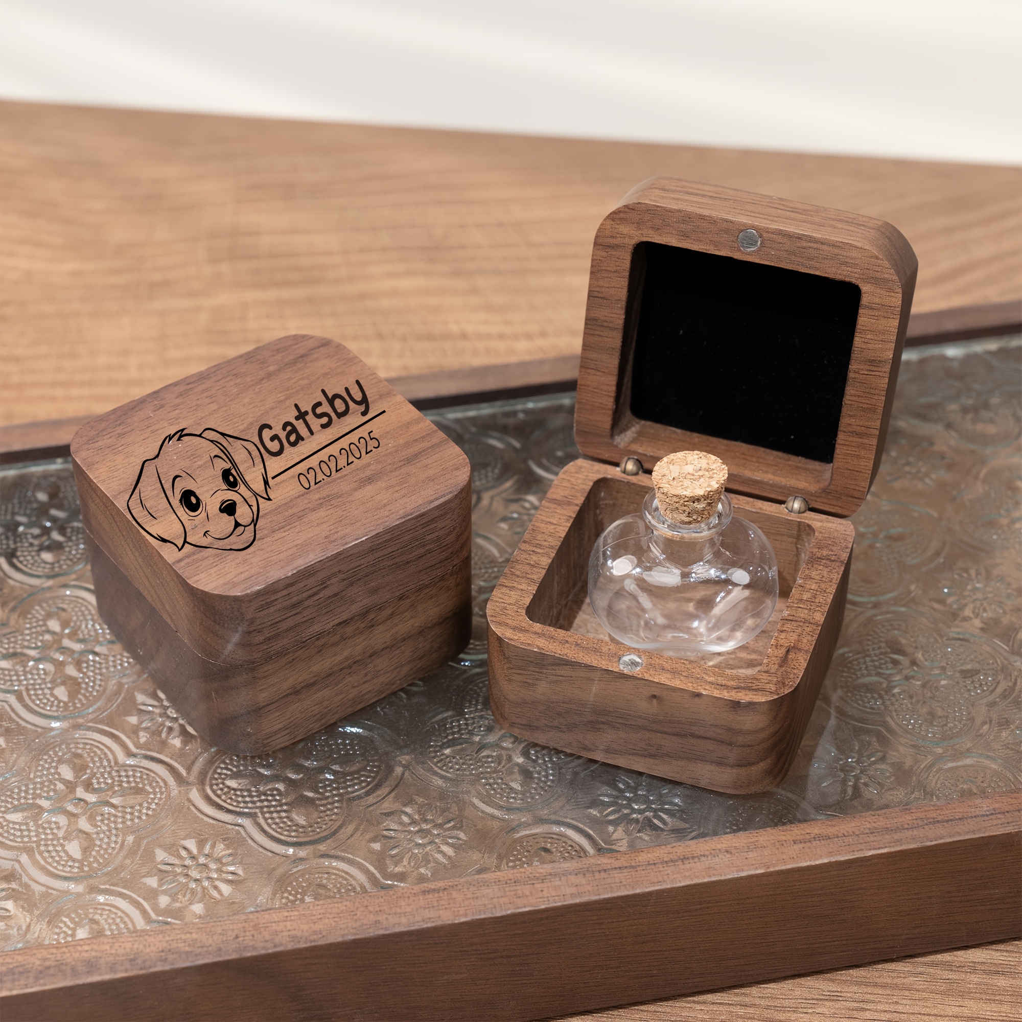 Customized Pet Hair Commemorative Box for Dogs and Cats