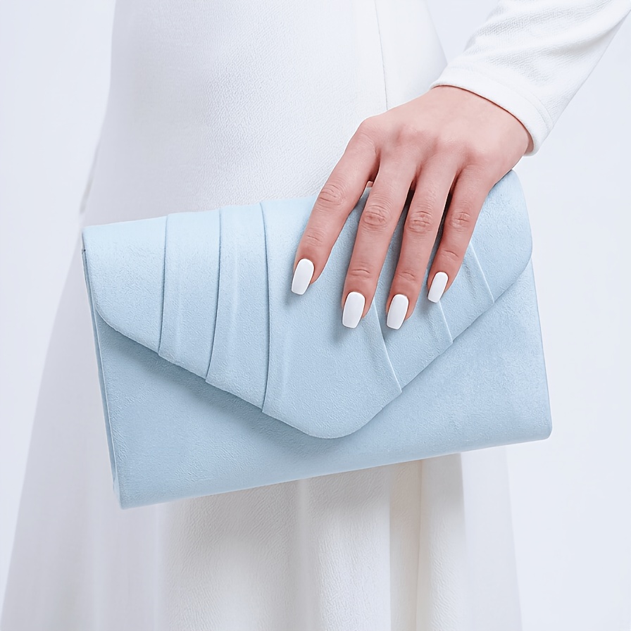 TEMU Sac Long Clutch Triangulaire en Velours avec pour Femme, Mariage, d', Banquet, Sac Bandoulière, Robe Douce, Sac de Soirée
