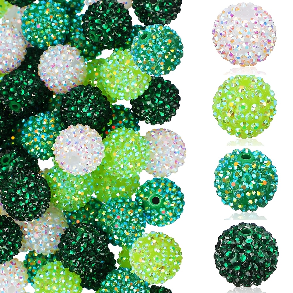 

15pcs 20mm Sparkling - Resin Craft Beads With Rhinestones For , Keychains & Necklaces - Ideal For 's Day & Christmas Decorations, , Craft Supplies