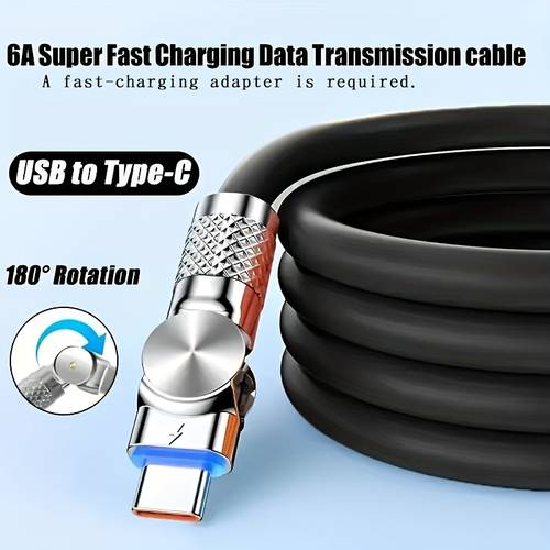 180 rotatable usb c to type c fast charging cable compatible with samsung s23 s22 s21 xiaomi 15 14 13 pro redmi k70 k60 k50 poco huawei mate 40 30 honor oppo vivo 6a high speed usb c charging cable suitable for type c phones tablets