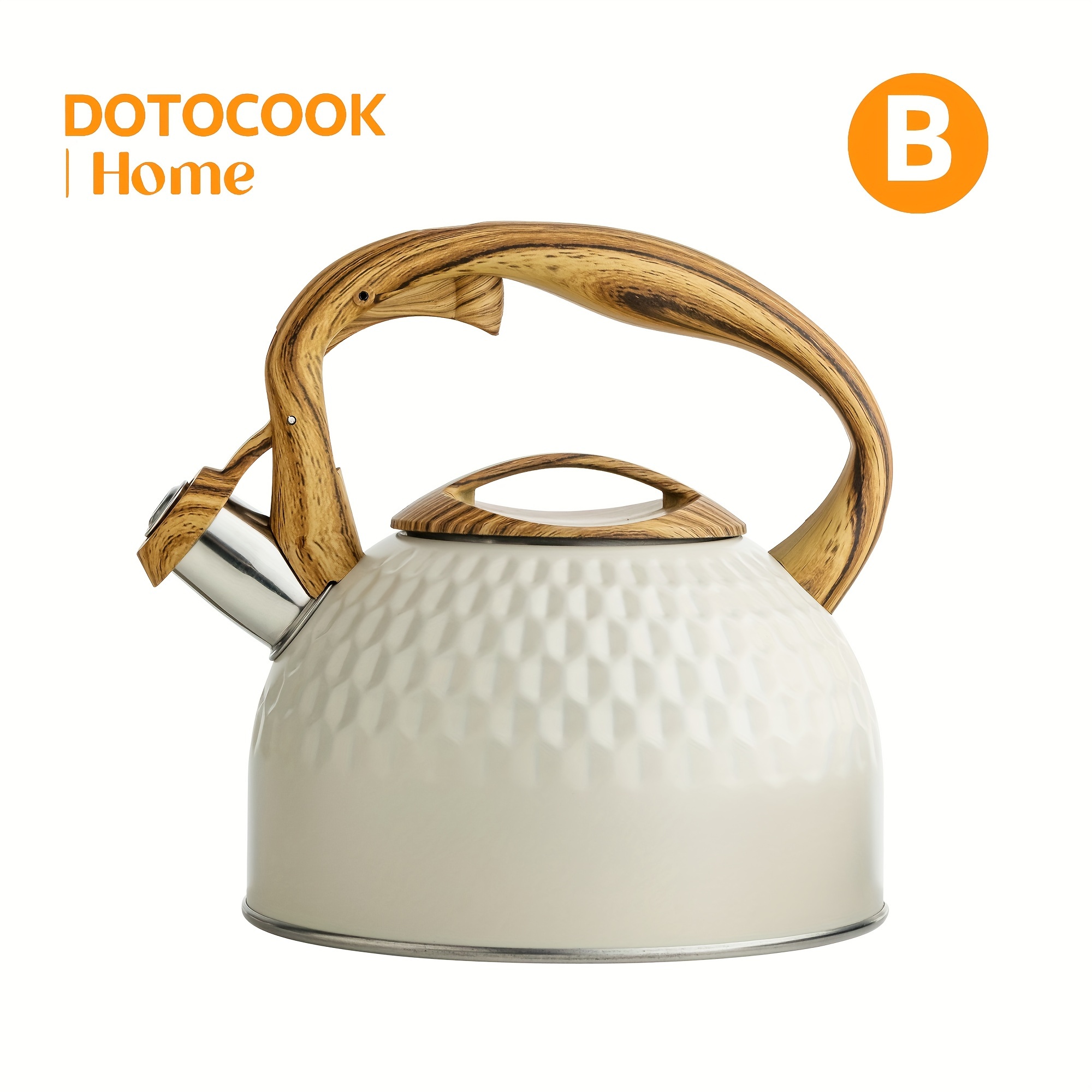 2.5l Tea Kettle - Stainless Steel Teapot With Ergonomic Handle, Loud Whistle Stainless Steel Teapot