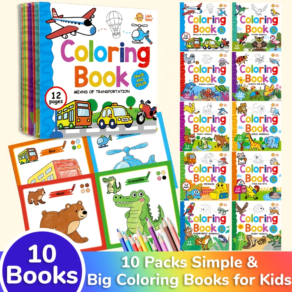 coloring books kids sold on Temu United States