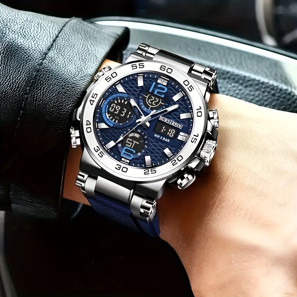 TEMU Sapphire Exquisite Watches, Luxury Men's Watches, Fashionable Business Wristwatches, Men's Gift , Gifts For , Without Battery