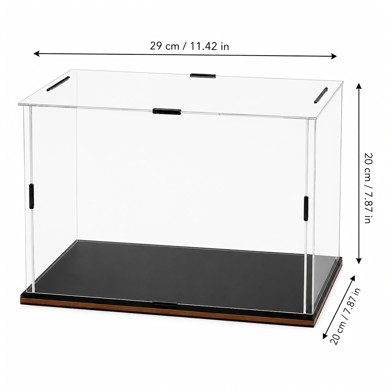 TEMU 1 Black Acrylic Display Stand - Dustproof Transparent Storage Box, Suitable For 10315 Zen Garden Building Blocks And Models As Well As Other