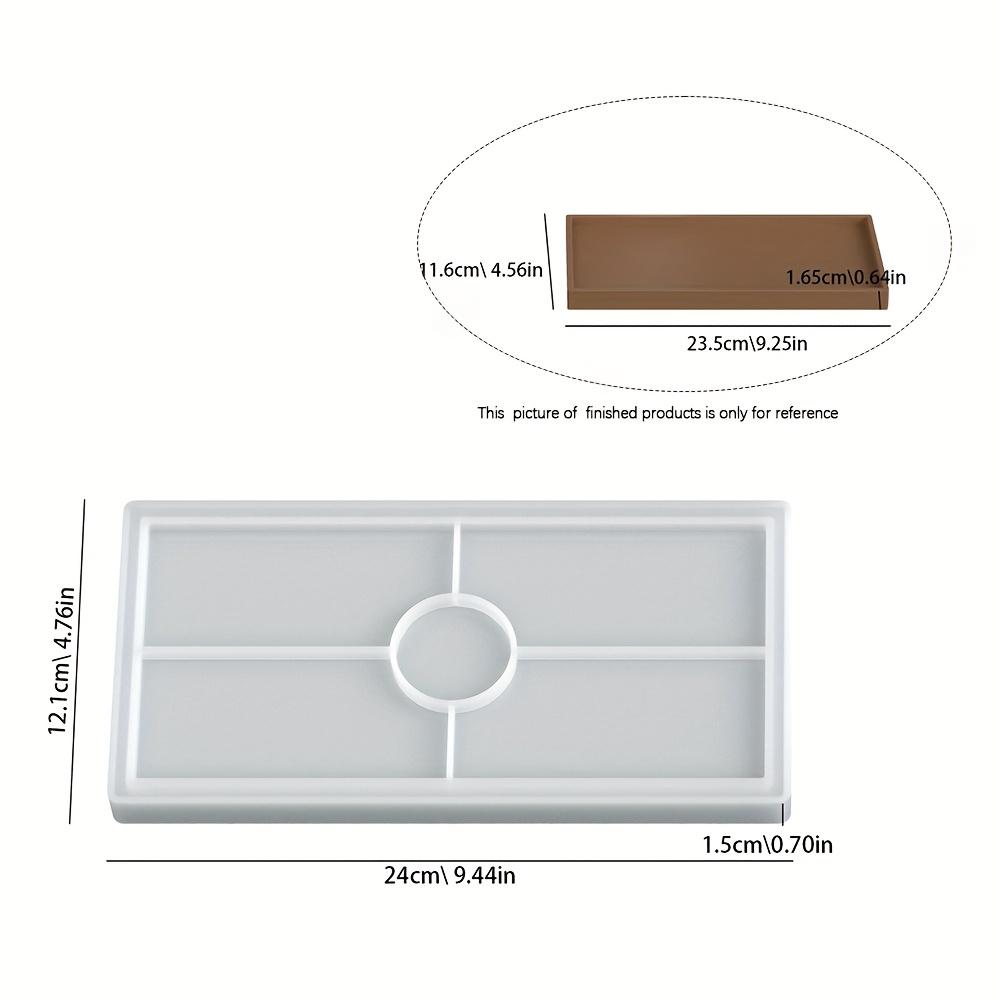 Rectangular Resin Silicone Molds, Silicone Rectangular Tray Molds For Diy Plaster Resin Concrete Crafts, Silicone Storage Tray Moulds For Diy Art Crafts, Home Table Decoration