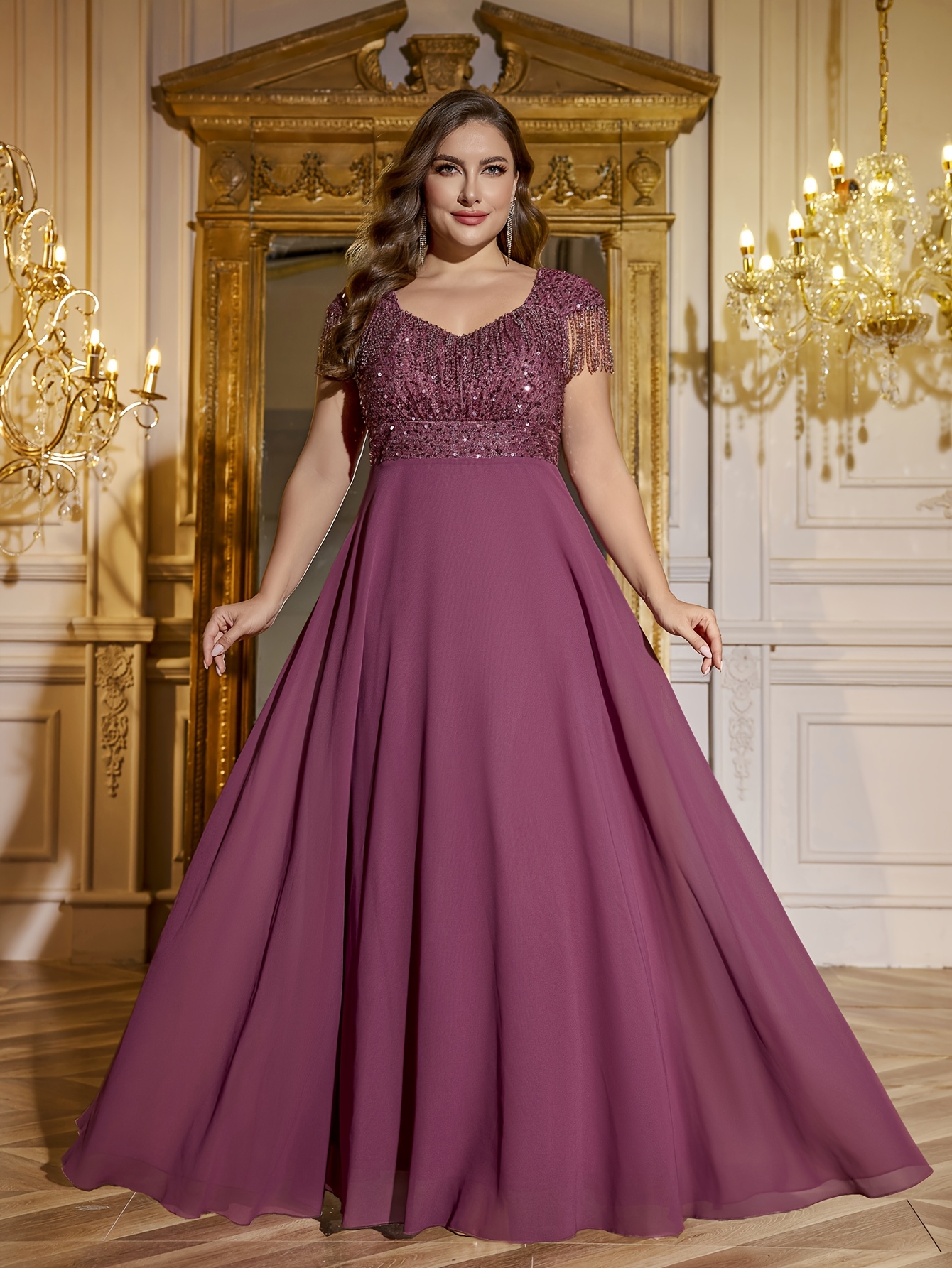 strapless open back dress Ball Gown Lace Off-the-Shoulder Red Quinceanera Dress main image 0