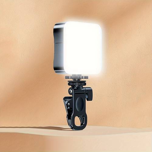 1 led portable phone fill light selfie light brightness boosting video editing light with 3 adjustable lighting for phones cameras laptops ipads selfies vlogging product requires 3 aaa batteries not included