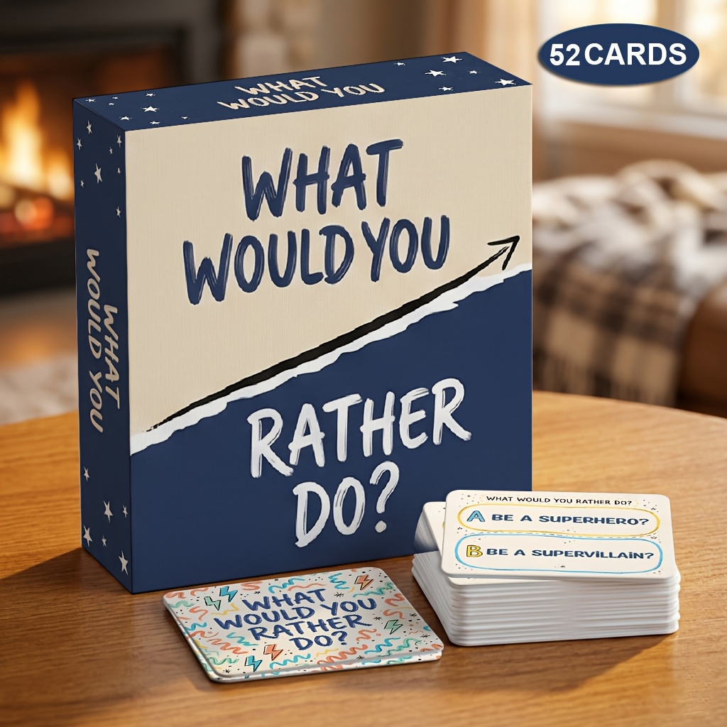 TEMU Jeu de cartes « Que feriez-vous plutôt ? » pour amis et famille - Jeu de société de débat et de prise de décision avec cartes de questions, jeu