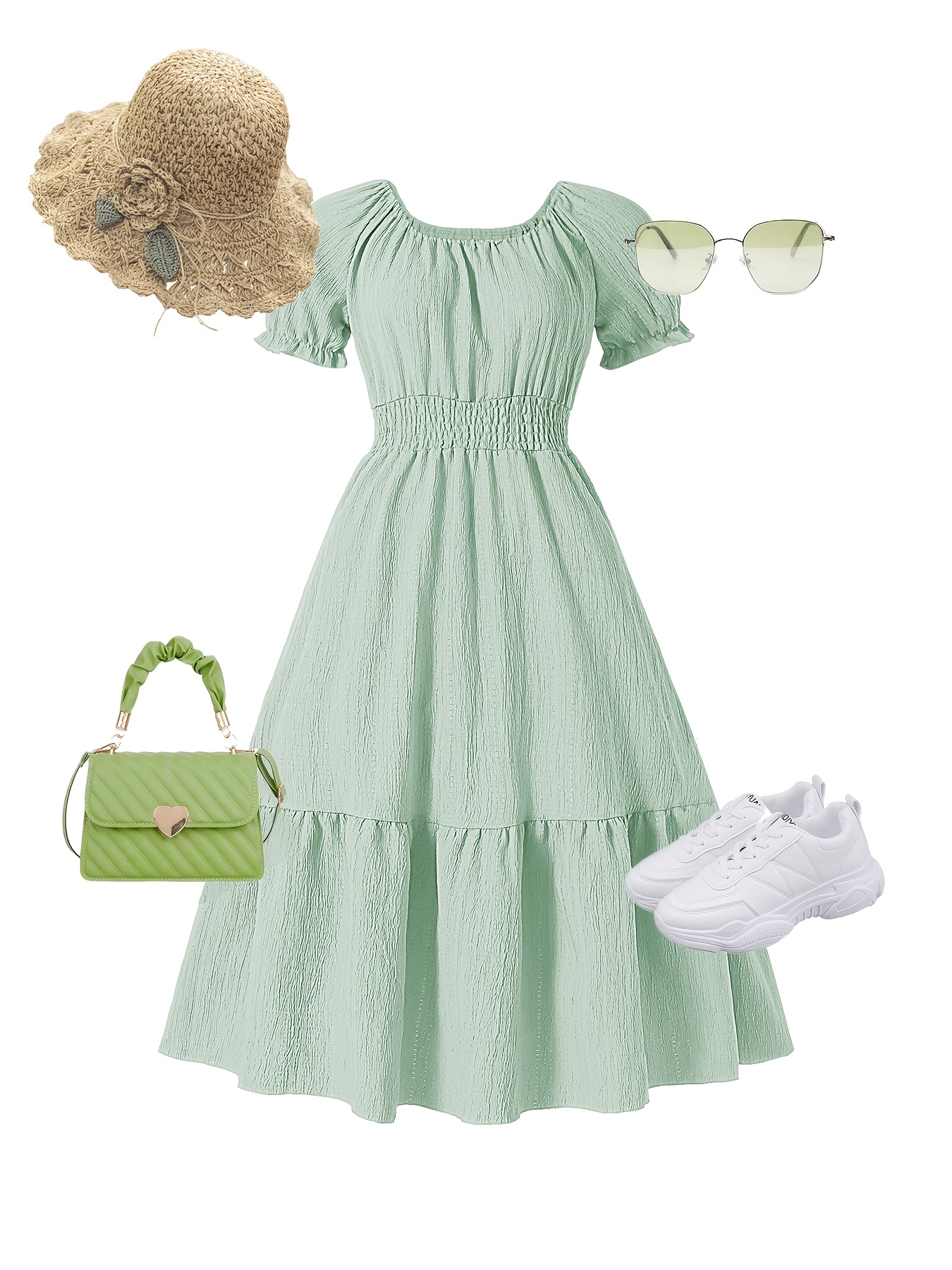 sachin and babi light blue dress Casual Outfit Inspiration: Long Dress and Leather Jacket
