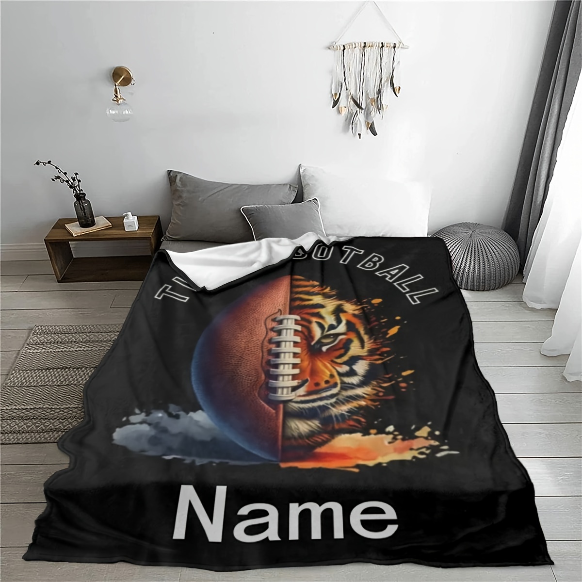 

1pc Customizable Blanket, Knitted All- Bedding, -pattern, Polyester, , For Men, Women, Grandparents, , , 's Day, Multipurpose For Bed, Sofa, Camping, ,