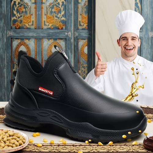 new wear resistant mens lightweight and comfortable standing for a long time without getting kitchen work sports industrial shoes